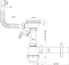 Einzel Spülbecken Flasche Drain Siphon 115mm Waschmaschine Produktbild-Vorschau 2