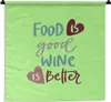 MuchoWow® Wandteppich Wandbehang Essen ist gut, Wein ist Produktbild-Vorschau 1