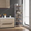 A kitchen scene with a shelving unit filled with kitchenware. Produktbild-Vorschau