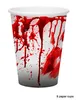 Blutige Trinkbecher aus Pappe - 8 Stück | Halloween Produktbild-Vorschau 3