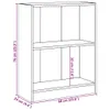 vidaXL Bibliothèque blanche 60x24x76 cm Bois composite Voir les images du produit 8