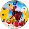 Glasuhr Wanduhr Küchenuhr Echt-Glas 30fi cm Cocktail Produktbild-Vorschau 1