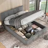 OKWISH Lit coffre 140x190 - Lit Double Capitonné avec Tête Voir les images du produit 1