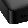 A close-up, angled view of the corner of a black power bank. Podgląd zdjęcia produktu