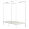 vidaXL Himmelbett-Gestell Weiß Massivholz Kiefer 100 x 200 Produktbild-Vorschau 1