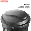 A close-up view of the lid of a black trash can. Podgląd zdjęcia produktu