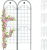 Relaxdays Rankgitter 2er Set, Metall, 180 x 50 cm, Vintage Produktbild-Vorschau 1