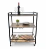 IvoQ Servierwagen – Küchenwagen – Industrielles Holz & Produktbild-Vorschau 1