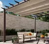 A patio scene with a pergola, sofa, and coffee table. Podgląd zdjęcia produktu