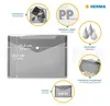 HERMA 20054 Brieftasche DIN A5 PP Rot Druckknopf 25x18 cm Produktbild-Vorschau 2