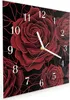 Wanduhr aus Glas mit Motiv Rosenmuster Schwarz- 30 x 30 cm Produktbild-Vorschau 2