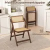 COSTWAY Esszimmerstühle 2er Set, Klappstühle Rattan, Produktbild-Vorschau 4