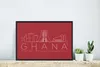 MuchoWow® MuchoWow® Gerahmtes Poster Skyline "Ghana" auf Produktbild-Vorschau 3