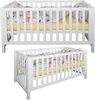 Two white baby cribs are shown against a white background. The cribs are identical and appear to be the same product shown from different angles or sizes. Produktbild-Vorschau