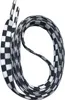 SNORS bedruckte Schnürsenkel flach - KARO WEISS - 10mm - Produktbild-Vorschau 1