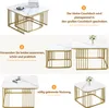 Collage of images showing different configurations and uses of nesting coffee tables. Náhľad obrázku produktu