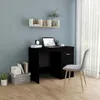 vidaXL Stôl čierny 100x50x76 cm odvodený výrobok z dreva Náhľad obrázku produktu 2