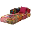 vidaXL 4-Sitzer Modularer Pouf Patchwork Stoff Produktbild-Vorschau 9