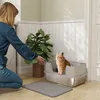 PawHut Katzentoilette Edelstahl Offene Katzenklo mit Produktbild-Vorschau 2