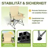 Skládací rybářská židle UISEBRT Outdoor, krémová, s pevným Náhled obrázku produktu 3