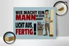 Holzschild  wie macht ein Mann Küche sauber, 40 x 30 cm, Produktbild-Vorschau 2