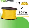 12 stuks muursnoer, 50 meter lang, 2 mm dik, geel Productafbeelding-voorbeeld 2