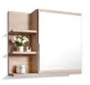 A bathroom cabinet with a mirror and shelves. Produktbild-Vorschau