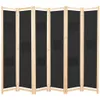 A room divider made of black fabric and wooden frames, shown from the front. Náhled obrázku produktu