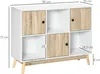 HOMCOM Buffet salon, meuble de rangement 9 cubes avec 3 Voir les images du produit 5