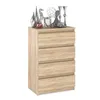 STIV Möbel | Komoda z 4 szufladami | Dąb Sonoma | 60 cm | Podgląd zdjęcia produktu 3
