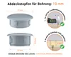 Blindstopfen für Bohrung 10 mm Grau 25 Stück Abeckstopfen Produktbild-Vorschau 2