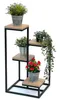 DanDiBo Blumentreppe Metall Schwarz Holz 75 cm Produktbild-Vorschau 4