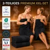 Komfortec 2er Saunatuch Set 80x200 cm aus 100% Baumwolle, Produktbild-Vorschau 6