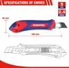 WORKPRO 5 Stück Cuttermesser Set 18mm mit 20 Ersatzklingen Produktbild-Vorschau 4