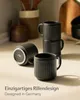 Cosumy 4er Cappuccino Tassen Set Schwarz – 200ml Kaffee Produktbild-Vorschau 5
