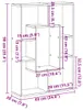 vidaXL Knihovna Sonoma dub 63x20x90 cm Materiál na bázi Náhled obrázku produktu 7