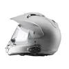 A side view of a gray motorcycle helmet with a communication system attached. Náhled obrázku produktu