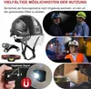 HEARMOR Bauhelm mit LED-Kopflampe, ABS Schutzhelm, EN12492, Produktbild-Vorschau 2