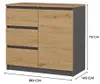 Topeshop 1D3S ANT/ART BA KPL, Anthrazit, Eiche, 3 Produktbild-Vorschau 4