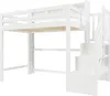 Hochbett 90x200 cm aus Kiefernholz, Kinderbett mit Produktbild-Vorschau 13
