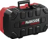 A black and red tool case with the brand name "PARKSIDE PERFORMANCE" printed on it. Produktbild-Vorschau
