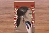 MuchoWow® Mauspad Mousepad Porträt - Frau - Rot - Blumen Produktbild-Vorschau 3
