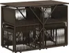 7-tlg. Garten-Essgruppe mit Kissen Braun Poly Rattan Produktbild-Vorschau 7