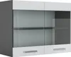 A studio shot of a modern wall cabinet with glass doors and drawers. Náhľad obrázku produktu