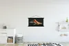 MuchoWow® Textilposter Kolibri - Federn - Schwarz 90x45 cm Produktbild-Vorschau 2