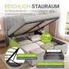 Juskys Polsterbett Savona 140x200 cm - Bett mit Stauraum, Produktbild-Vorschau 2