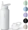 Trinkflasche Edelstahl 1L Thermoflasche Sport Flasche Produktbild-Vorschau 1