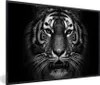 MuchoWow® Gerahmtes Poster Tiger - Tiere - Schwarz - Weiß - Produktbild-Vorschau 1