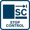 A graphic representing 'Stop Control' with the letters 'SC' and an arrow. Produktbild-Vorschau