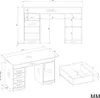 Biurko ADA antracyt dąb artisan 125 Cm 4 Szuflady Szafka Podgląd zdjęcia produktu 5
